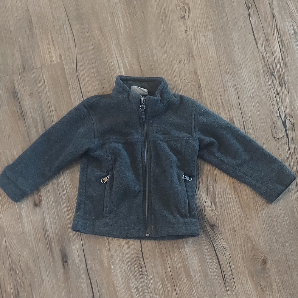 Columbia Gray Fleece Jacket with Collar